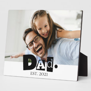 Papa Gegründetes Jahr Benutzerdefiniertes Foto Dad Fotoplatte