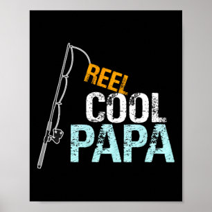 Papa-Geschenk von Grandtochter Grandson Reel Cool Poster
