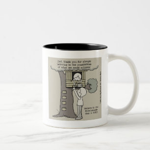 Papa glaubt an Möglichkeiten Zweifarbige Tasse