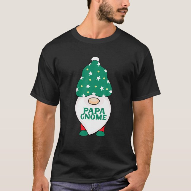 Papa Gnome Funny Gnomes Matching Christmas Pajamas T-Shirt (Vorderseite)