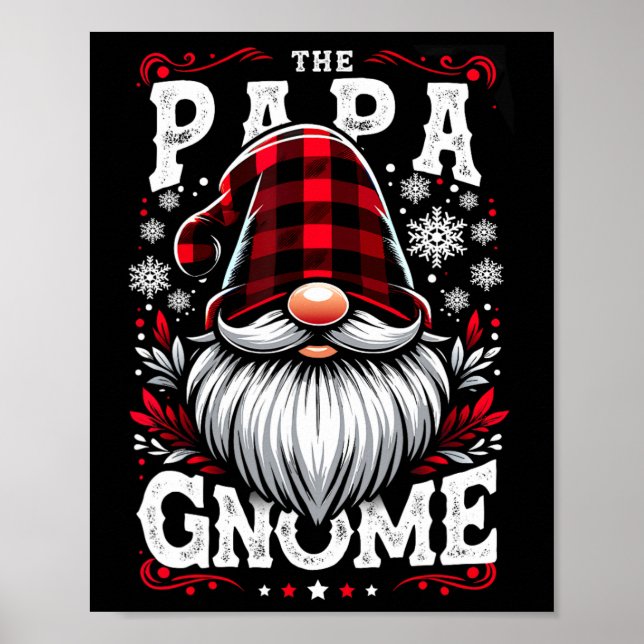 Papa Gnome passt Familie Weihnachten Pajama Poster (Vorne)