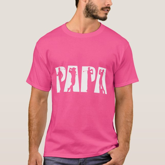 Papa Golf Design Herren's Cooles Golfen T-Shirt (Vorderseite)