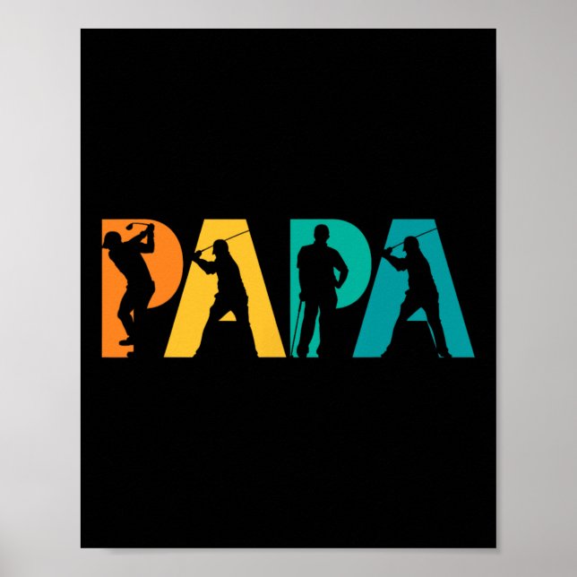 Papa Golf-Geschenk für den Vater  Poster (Vorne)