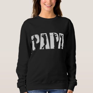 Papa Golf Silhouette Golfing Vater Pater Golfer Ap Sweatshirt