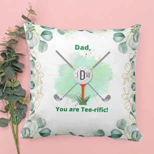 Papa   Golfball und Tee-Kissen mit Monogramm Kissen