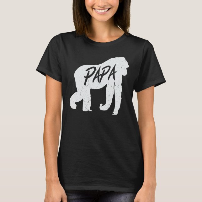 Papa Gorilla Ape T Shirt (Vorderseite)