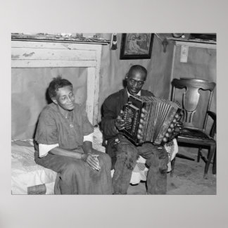 Papa Got 1940 eine Squeezebox Poster