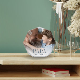 Papa Grandpa Year Established Fotoblock