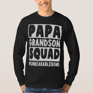 Papa Grandson Squad Unbreakable Bond Happy Vater T-Shirt