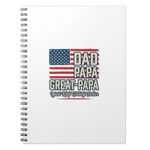 Papa Great-Papa Patriotisches Vintage Familien-Shi Notizblock