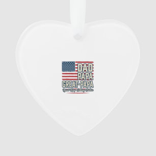 Papa Great-Papa Patriotisches Vintage-Familien-Shi Ornament