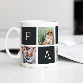 Papa | Großvater 5 FotoCollage Kaffeetasse
