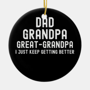 Papa Großvater Urgroßväter Tag von Sohn Keramik Ornament