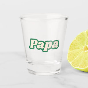 Papa   Großvater, Vater Schnapsglas