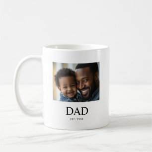 Papa gründete einfaches Schwarz-Weiß-Foto  Kaffeetasse
