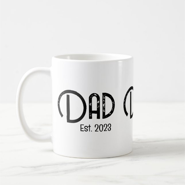 Papa gründete Grunge-Text est. Jahr neuer Papa Kaffeetasse (Links)
