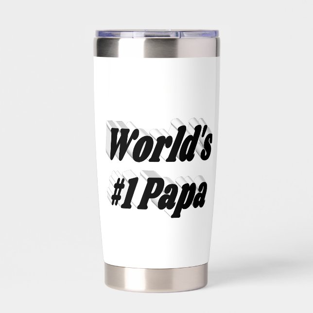 Papa-Halbtext Thermobecher (Vorderseite)