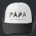 PAPA Happy Vathers Day Foto Truckerkappe<br><div class="desc">Anpassen mit Text für jeden Anlass; für diesen Look laden Schwarz-Weiß-Fotos hoch,  oder verwenden Sie Zazzles-Filter. Wenn Ihre Fotos überlappen zu viel versuchen,  außerhalb von zazzle bearbeiten.</div>