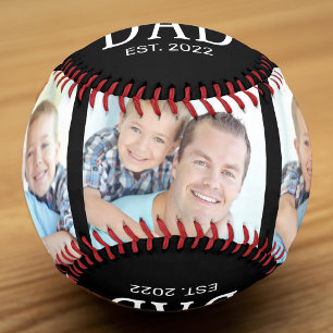 Papa hat 3 Foto Schwarz eingerichtet Baseball