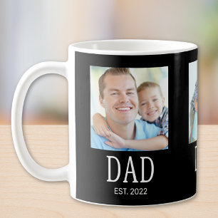 Papa hat 3 Foto Schwarz gegründet Kaffeetasse