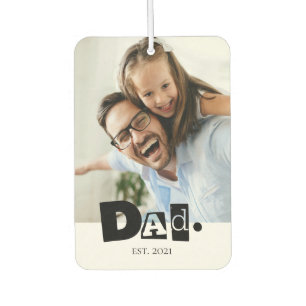 Papa hat benutzerdefiniertes Familienfoto modern e Autolufterfrischer