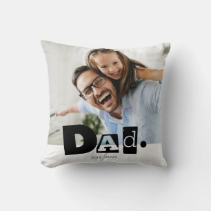 Papa hat benutzerdefiniertes Familienfoto modern e Kissen