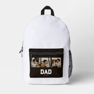 Papa hat Black Fun 3 Foto gegründet Bedruckter Rucksack