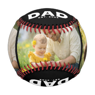 Papa hat Bold Black 3 Foto eingerichtet Baseball