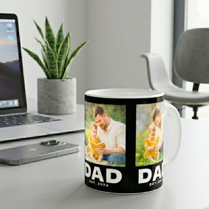 Papa hat Bold Black 3 Foto eingerichtet Kaffeetasse
