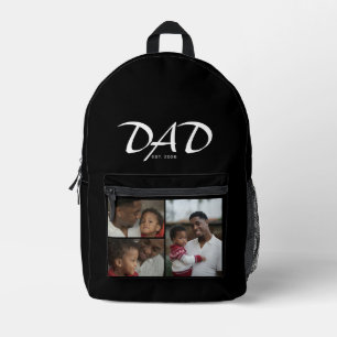 Papa hat Bold Black 3 Foto etabliert Bedruckter Rucksack
