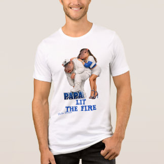 Papa hat das Feuer angezündet Tri-Blend Shirt