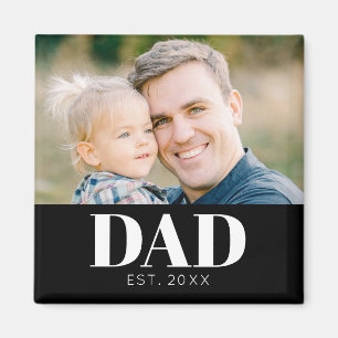 Papa hat das Foto zum Vatertag gegründet Magnet