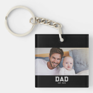 Papa hat das moderne Foto etabliert Schlüsselanhänger