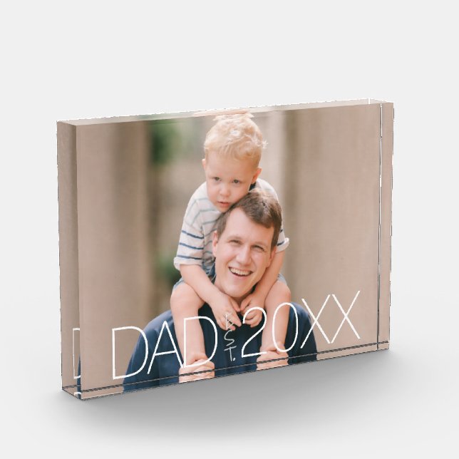 Papa hat das moderne Skriptfoto gegründet  Fotoblock (Links)