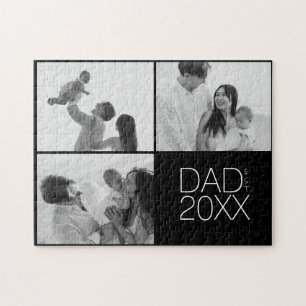 Papa hat drei Fotos eingerichtet Puzzle