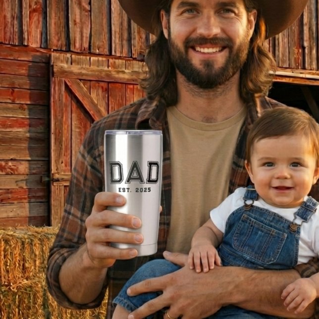 Papa hat ein kühnes schwarzes Jahr Papa-Geschenk g Thermobecher (Von Creator hochgeladen)