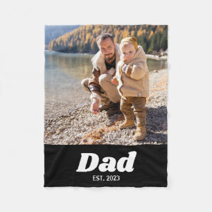 Papa hat eine kühne weiße Typografie-Foto erstellt Fleecedecke
