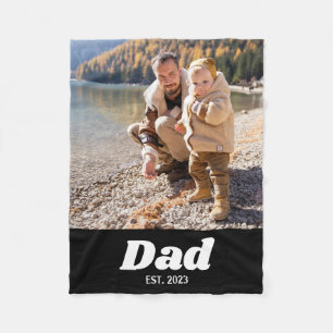 Papa hat eine kühne weiße Typografie-Foto erstellt Fleecedecke