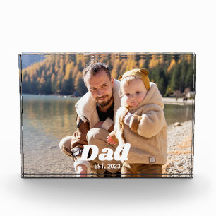 Papa hat einen fetten weißen typografischen Fotobl Fotoblock