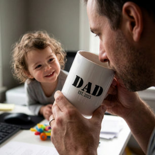 Papa hat einfache kühne schwarze Schrift etabliert Kaffeetasse