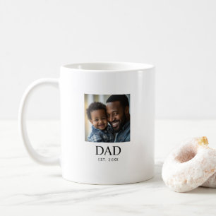Papa hat einfaches schwarzes Foto erstellt Kaffeetasse
