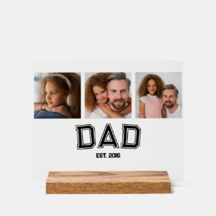 Papa hat elegante 3 Foto-Geschenke etabliert Acrylschild