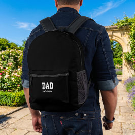 Papa hat fette schwarze Schrift auf Weiß etabliert Bedruckter Rucksack