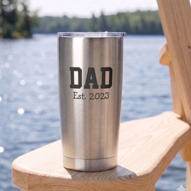 Papa hat fette schwarze Schrift Stainless Steele e Thermobecher (Von Creator hochgeladen)
