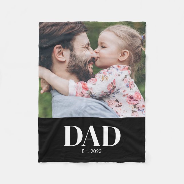  Papa hat Foto gegründet Fleecedecke (Vorderseite)