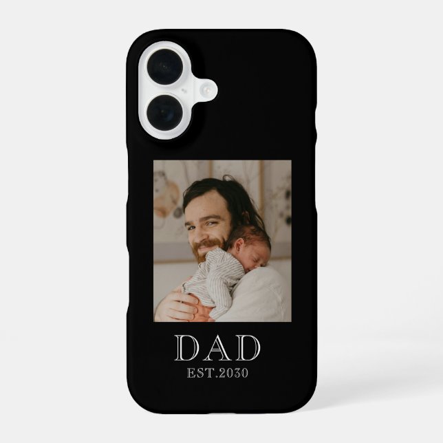 Papa hat Foto gegründet iPhone 16 Hülle (Rückseite)