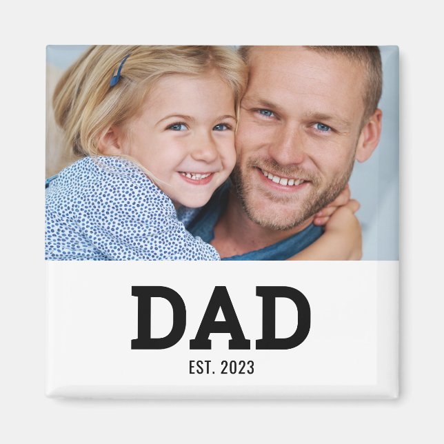 Papa hat Foto-Geschenk gegründet Magnet (Vorne)