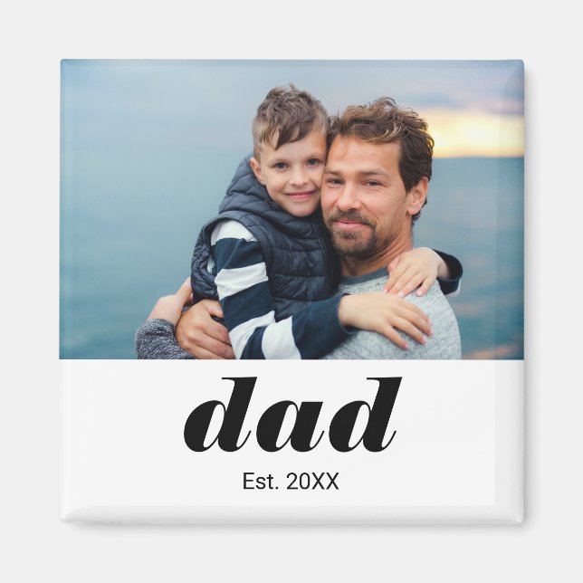 Papa hat Foto-Geschenk gegründet Magnet (Vorne)