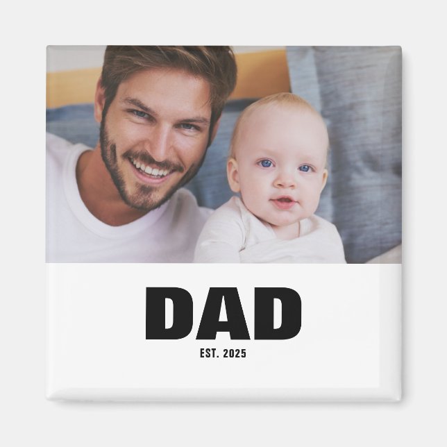 Papa hat Foto-Geschenk gegründet Magnet (Vorne)