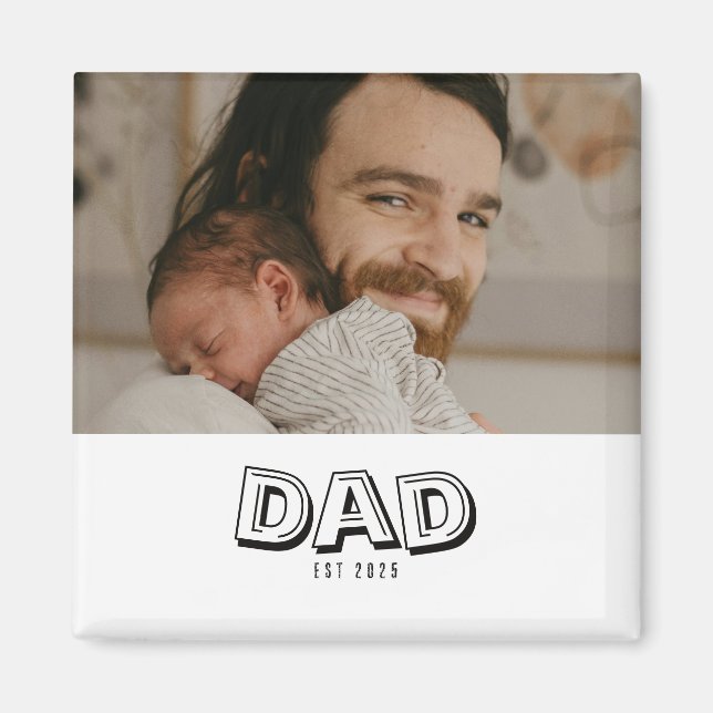Papa hat Foto-Geschenk gegründet Magnet (Vorne)